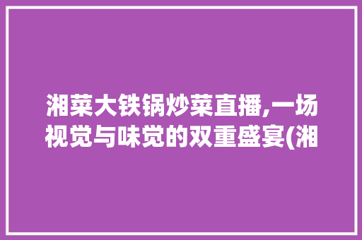 湘菜大铁锅炒菜直播,一场视觉与味觉的双重盛宴(湘菜大铁锅炒菜直播话语) 湘菜大铁锅炒菜直播,一场视觉与味觉的双重盛宴(湘菜大铁锅炒菜直播话语) 饮食拾萃