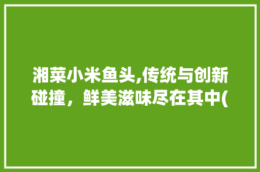 湘菜小米鱼头,传统与创新碰撞，鲜美滋味尽在其中(湘菜小米鱼头的做法大全) 湘菜小米鱼头,传统与创新碰撞，鲜美滋味尽在其中(湘菜小米鱼头的做法大全) 饮食拾萃