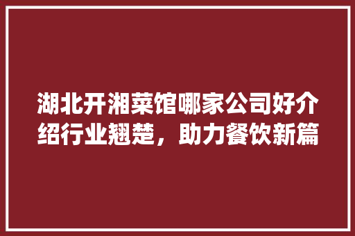 湖北开湘菜馆哪家公司好介绍行业翘楚，助力餐饮新篇章_湖北开湘菜馆哪家公司好 湖北开湘菜馆哪家公司好介绍行业翘楚，助力餐饮新篇章_湖北开湘菜馆哪家公司好 饮食拾萃