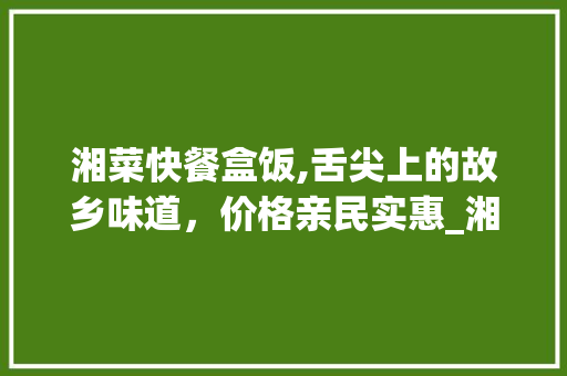 湘菜快餐盒饭,舌尖上的故乡味道，价格亲民实惠_湘菜快餐盒饭菜单价格 湘菜快餐盒饭,舌尖上的故乡味道，价格亲民实惠_湘菜快餐盒饭菜单价格 饮食拾萃