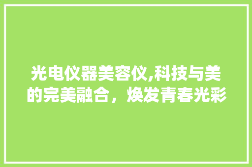 光电仪器美容仪,科技与美的完美融合，焕发青春光彩_光电仪器美容仪 光电仪器美容仪,科技与美的完美融合，焕发青春光彩_光电仪器美容仪 家居时尚