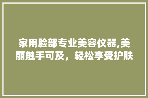 家用脸部专业美容仪器,美丽触手可及，轻松享受护肤新体验_美容仪器家用脸部专业 家用脸部专业美容仪器,美丽触手可及，轻松享受护肤新体验_美容仪器家用脸部专业 家居时尚