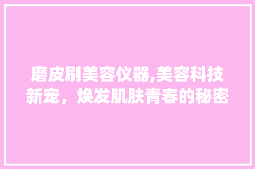 磨皮刷美容仪器,美容科技新宠，焕发肌肤青春的秘密武器_磨皮刷美容仪器 磨皮刷美容仪器,美容科技新宠，焕发肌肤青春的秘密武器_磨皮刷美容仪器 服饰装扮