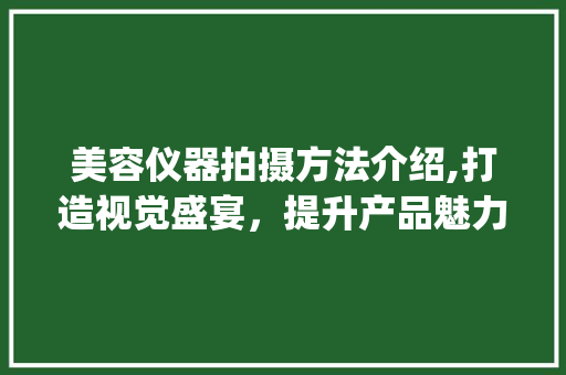 美容仪器拍摄方法介绍,打造视觉盛宴，提升产品魅力_拍摄美容仪器的手法 美容仪器拍摄方法介绍,打造视觉盛宴，提升产品魅力_拍摄美容仪器的手法 日用科普