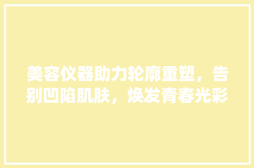 美容仪器助力轮廓重塑，告别凹陷肌肤，焕发青春光彩_美容仪器改善轮廓凹陷 美容仪器助力轮廓重塑，告别凹陷肌肤，焕发青春光彩_美容仪器改善轮廓凹陷 美容塑身