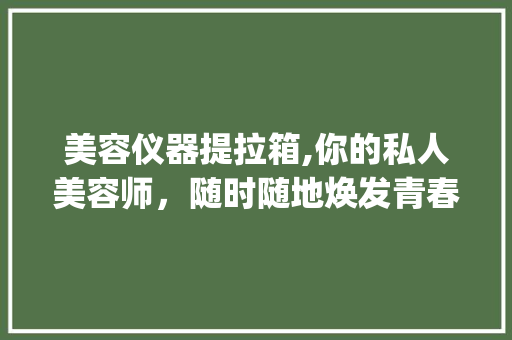 美容仪器提拉箱,你的私人美容师，随时随地焕发青春光彩_美容仪器提拉箱 美容仪器提拉箱,你的私人美容师，随时随地焕发青春光彩_美容仪器提拉箱 日用科普