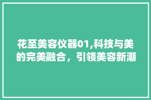花至美容仪器01,科技与美的完美融合，引领美容新潮流_花至美容仪器01 花至美容仪器01,科技与美的完美融合，引领美容新潮流_花至美容仪器01 美容塑身