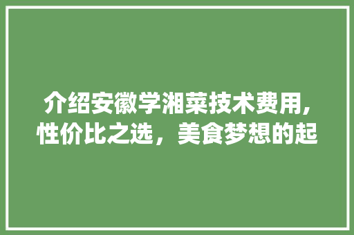 介绍安徽学湘菜技术费用,性价比之选，美食梦想的起航点(安徽学湘菜技术费用多少) 介绍安徽学湘菜技术费用,性价比之选，美食梦想的起航点(安徽学湘菜技术费用多少) 饮食拾萃