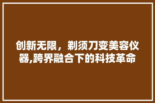 创新无限，剃须刀变美容仪器,跨界融合下的科技革命 创新无限，剃须刀变美容仪器,跨界融合下的科技革命 养生保健