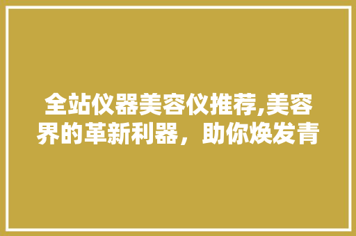 全站仪器美容仪推荐,美容界的革新利器，助你焕发青春光彩 全站仪器美容仪推荐,美容界的革新利器，助你焕发青春光彩 动手制作