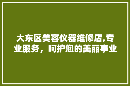 大东区美容仪器维修店,专业服务，呵护您的美丽事业 大东区美容仪器维修店,专业服务，呵护您的美丽事业 养生保健