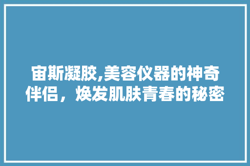 宙斯凝胶,美容仪器的神奇伴侣，焕发肌肤青春的秘密武器 宙斯凝胶,美容仪器的神奇伴侣，焕发肌肤青春的秘密武器 美容塑身