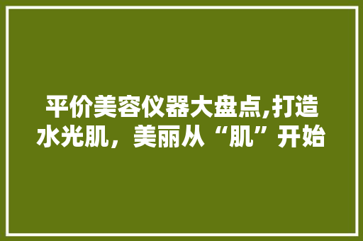 平价美容仪器大盘点,打造水光肌，美丽从“肌”开始 平价美容仪器大盘点,打造水光肌，美丽从“肌”开始 饮食拾萃
