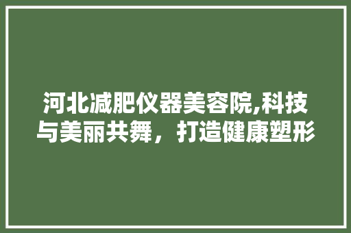 河北减肥仪器美容院,科技与美丽共舞，打造健康塑形新体验 河北减肥仪器美容院,科技与美丽共舞，打造健康塑形新体验 家居时尚