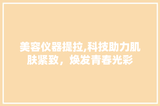 美容仪器提拉,科技助力肌肤紧致，焕发青春光彩 美容仪器提拉,科技助力肌肤紧致，焕发青春光彩 养生保健