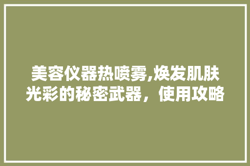 美容仪器热喷雾,焕发肌肤光彩的秘密武器，使用攻略详解！ 美容仪器热喷雾,焕发肌肤光彩的秘密武器，使用攻略详解！ 美容塑身