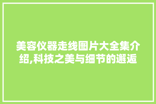 美容仪器走线图片大全集介绍,科技之美与细节的邂逅 美容仪器走线图片大全集介绍,科技之美与细节的邂逅 养生保健