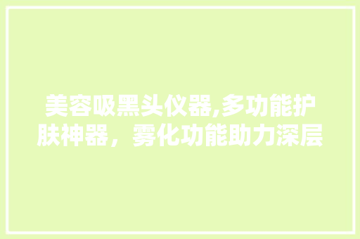 美容吸黑头仪器,多功能护肤神器，雾化功能助力深层清洁 美容吸黑头仪器,多功能护肤神器，雾化功能助力深层清洁 动手制作