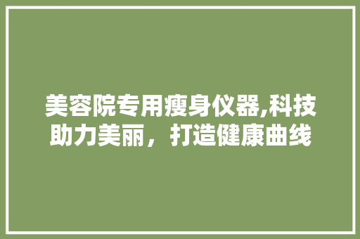 美容院专用瘦身仪器,科技助力美丽，打造健康曲线 美容院专用瘦身仪器,科技助力美丽，打造健康曲线 家居时尚