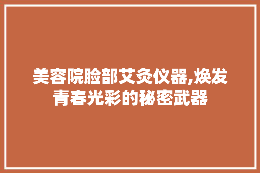 美容院脸部艾灸仪器,焕发青春光彩的秘密武器 美容院脸部艾灸仪器,焕发青春光彩的秘密武器 养生保健