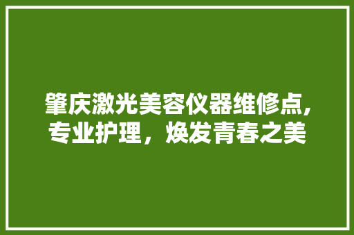 肇庆激光美容仪器维修点,专业护理，焕发青春之美 肇庆激光美容仪器维修点,专业护理，焕发青春之美 家居时尚