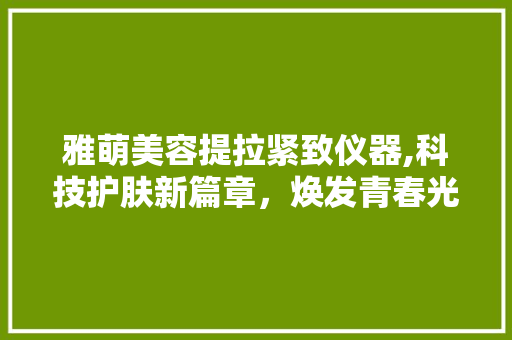 雅萌美容提拉紧致仪器,科技护肤新篇章，焕发青春光彩 雅萌美容提拉紧致仪器,科技护肤新篇章，焕发青春光彩 饮食拾萃