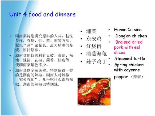 介绍湘菜英语 介绍湘菜英语 饮食拾萃